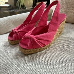 Castaner Fuchsia Espadrille Wedge Sandals